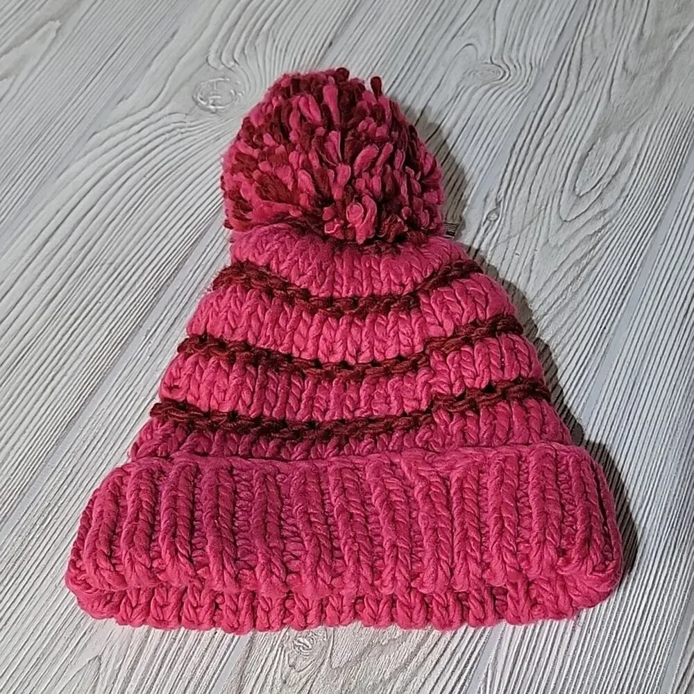 Kate Spade New York Knit Hat with Pom, Pink - Picture 3 of 6